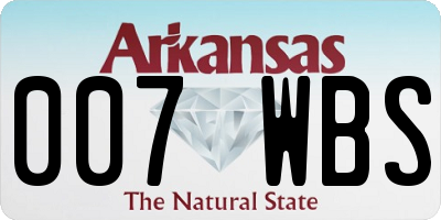 AR license plate 007WBS