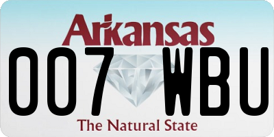 AR license plate 007WBU