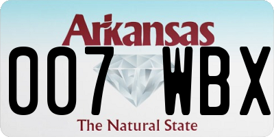 AR license plate 007WBX