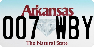 AR license plate 007WBY