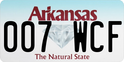 AR license plate 007WCF