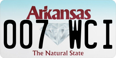 AR license plate 007WCI