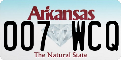 AR license plate 007WCQ