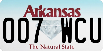 AR license plate 007WCU