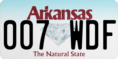 AR license plate 007WDF