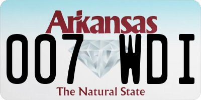 AR license plate 007WDI