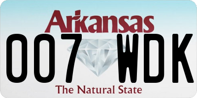 AR license plate 007WDK