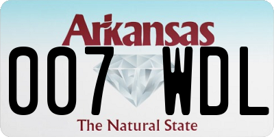 AR license plate 007WDL