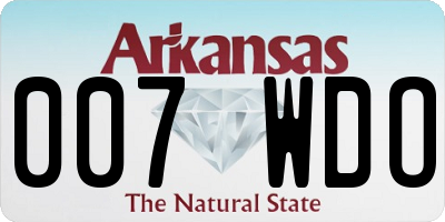 AR license plate 007WDO
