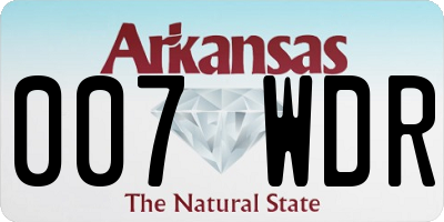 AR license plate 007WDR