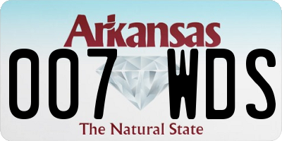 AR license plate 007WDS