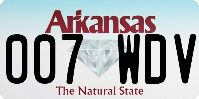 AR license plate 007WDV