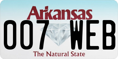 AR license plate 007WEB