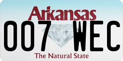 AR license plate 007WEC