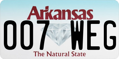 AR license plate 007WEG