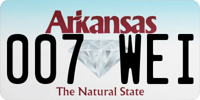AR license plate 007WEI