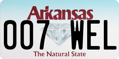 AR license plate 007WEL