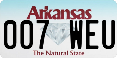 AR license plate 007WEU