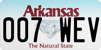AR license plate 007WEV