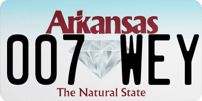 AR license plate 007WEY