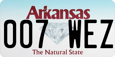 AR license plate 007WEZ