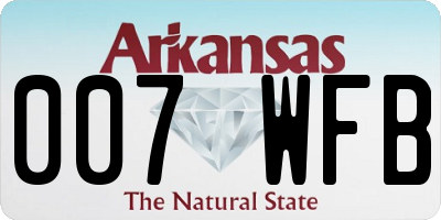 AR license plate 007WFB