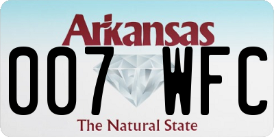 AR license plate 007WFC