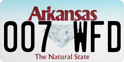 AR license plate 007WFD