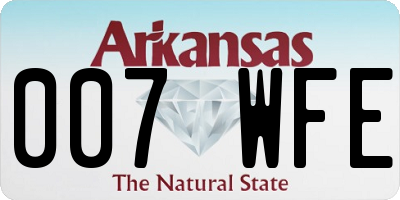 AR license plate 007WFE