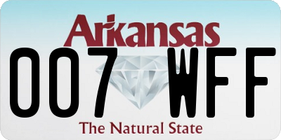AR license plate 007WFF