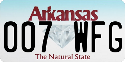 AR license plate 007WFG