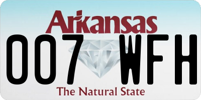 AR license plate 007WFH