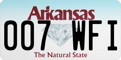 AR license plate 007WFI