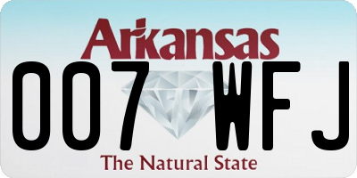 AR license plate 007WFJ