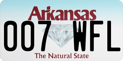 AR license plate 007WFL