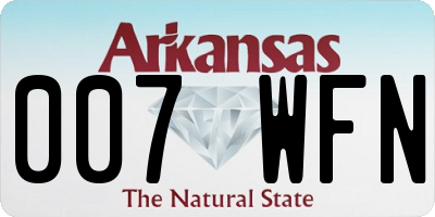 AR license plate 007WFN