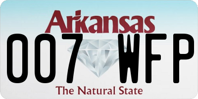 AR license plate 007WFP