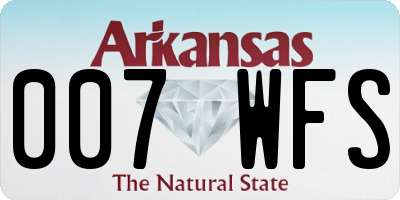 AR license plate 007WFS