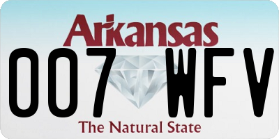 AR license plate 007WFV