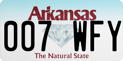 AR license plate 007WFY