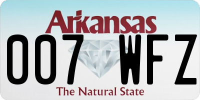AR license plate 007WFZ