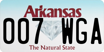 AR license plate 007WGA