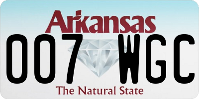 AR license plate 007WGC
