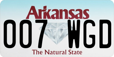 AR license plate 007WGD