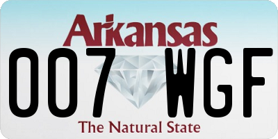 AR license plate 007WGF