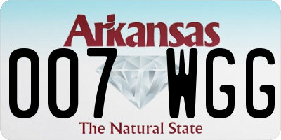 AR license plate 007WGG