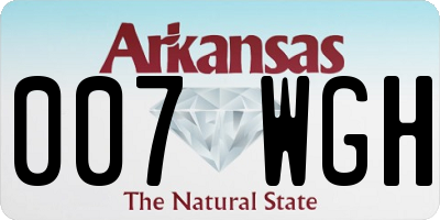 AR license plate 007WGH