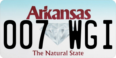 AR license plate 007WGI