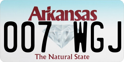 AR license plate 007WGJ