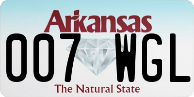 AR license plate 007WGL